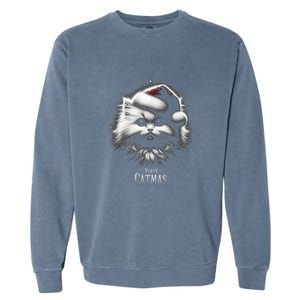 Merry Catmas Cat Lover Funny Christmas Garment-Dyed Sweatshirt