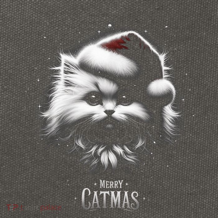 Merry Catmas Cat Lover Funny Christmas Cotton Canvas Backpack