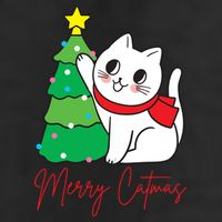 Merry Catmas Cute Christmas Cat Lover Adult Drive Performance Visor
