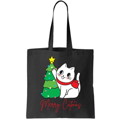 Merry Catmas Cute Christmas Cat Lover Bag