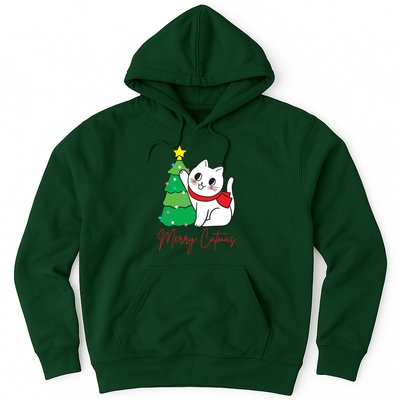 Merry Catmas Cute Christmas Cat Lover Hoodie