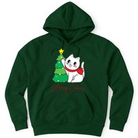 Merry Catmas Cute Christmas Cat Lover Hoodie