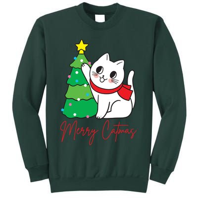 Merry Catmas Cute Christmas Cat Lover Sweatshirt
