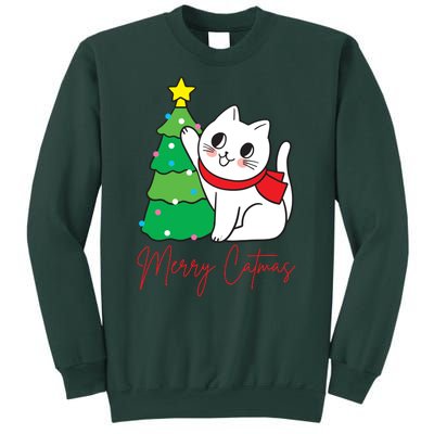 Merry Catmas Cute Christmas Cat Lover Sweatshirt