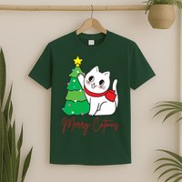 Merry Catmas Cute Christmas Cat Lover T-Shirt