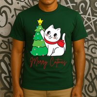 Merry Catmas Cute Christmas Cat Lover T-Shirt