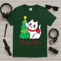 Merry Catmas Cute Christmas Cat Lover T-Shirt