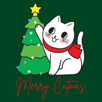 Merry Catmas Cute Christmas Cat Lover T-Shirt