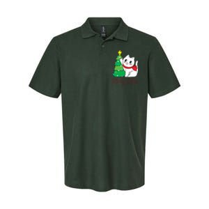 Merry Catmas Cute Christmas Cat Lover Softstyle Adult Sport Polo