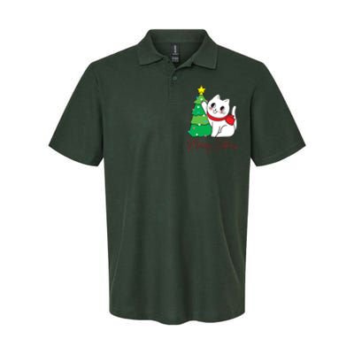 Merry Catmas Cute Christmas Cat Lover Softstyle Adult Sport Polo