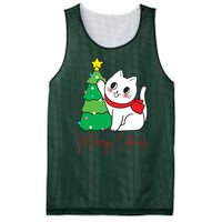 Merry Catmas Cute Christmas Cat Lover Mesh Reversible Basketball Jersey Tank