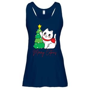 Merry Catmas Cute Christmas Cat Lover Ladies Essential Flowy Tank