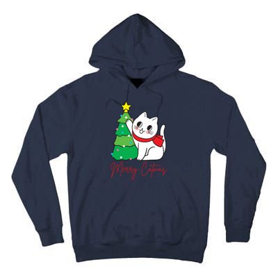 Merry Catmas Cute Christmas Cat Lover Tall Hoodie