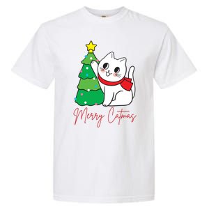 Merry Catmas Cute Christmas Cat Lover Garment-Dyed Heavyweight T-Shirt