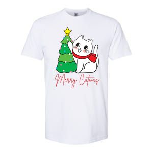 Merry Catmas Cute Christmas Cat Lover Softstyle CVC T-Shirt