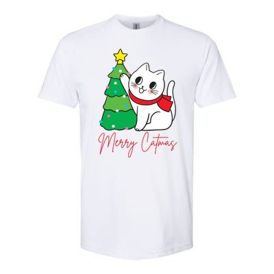 Merry Catmas Cute Christmas Cat Lover Softstyle CVC T-Shirt