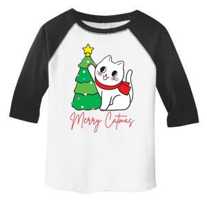 Merry Catmas Cute Christmas Cat Lover Toddler Fine Jersey T-Shirt