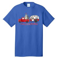 Merry Camping Christmas Vintage Truck Camper RvErs Great Gift Tall T-Shirt