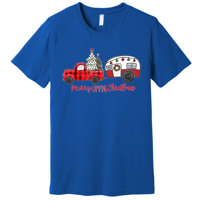 Merry Camping Christmas Vintage Truck Camper RvErs Great Gift Premium T-Shirt