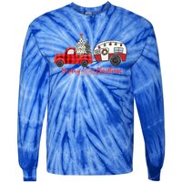 Merry Camping Christmas Vintage Truck Camper RvErs Great Gift Tie-Dye Long Sleeve Shirt