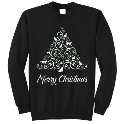 Merry Catmas Christmas Cat Tree Cats Funny Meowy Cats Lovers Sweatshirt