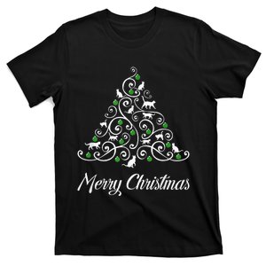 Merry Catmas Christmas Cat Tree Cats Funny Meowy Cats Lovers T-Shirt