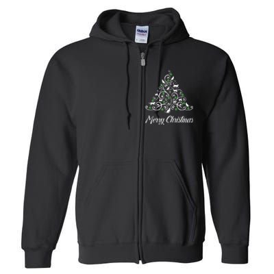 Merry Catmas Christmas Cat Tree Cats Funny Meowy Cats Lovers Full Zip Hoodie