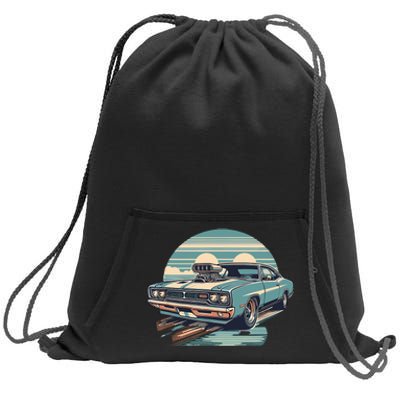 Muscle Car (Classic Vintage Retro Design) Sweatshirt Cinch Pack Bag