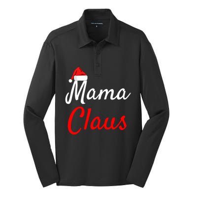 Mama Claus Cool Gift Daddy Claus Mama Claus Sweaters Pjs Cool Gift Silk Touch Performance Long Sleeve Polo