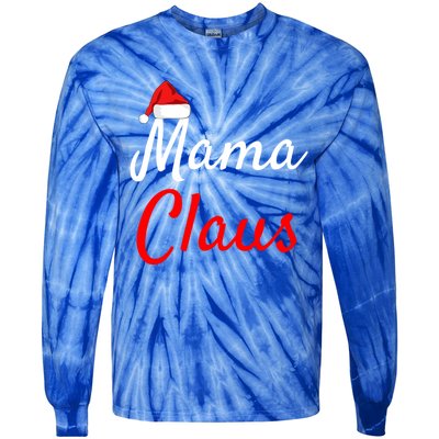 Mama Claus Cool Gift Daddy Claus Mama Claus Sweaters Pjs Cool Gift Tie-Dye Long Sleeve Shirt