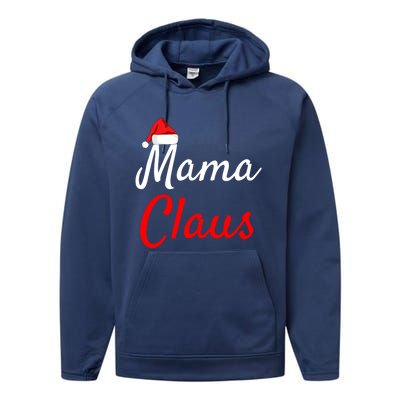 Mama Claus Cool Gift Daddy Claus Mama Claus Sweaters Pjs Cool Gift Performance Fleece Hoodie