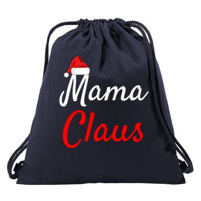 Mama Claus Cool Gift Daddy Claus Mama Claus Sweaters Pjs Cool Gift Drawstring Bag