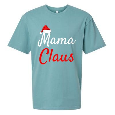 Mama Claus Cool Gift Daddy Claus Mama Claus Sweaters Pjs Cool Gift Sueded Cloud Jersey T-Shirt