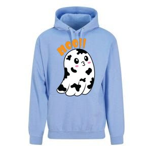 Moo! Cute Cow Boo Ghost Halloween Animal Unisex Surf Hoodie