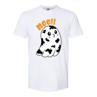 Moo! Cute Cow Boo Ghost Halloween Animal Softstyle CVC T-Shirt