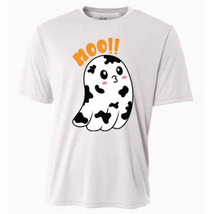 Moo! Cute Cow Boo Ghost Halloween Animal Cooling Performance Crew T-Shirt