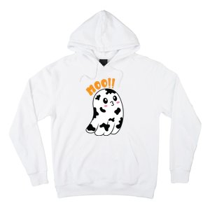 Moo! Cute Cow Boo Ghost Halloween Animal Hoodie