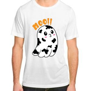 Moo! Cute Cow Boo Ghost Halloween Animal Adult ChromaSoft Performance T-Shirt