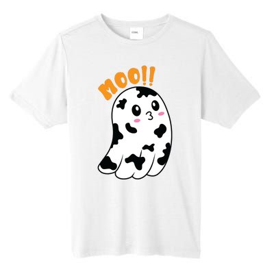 Moo! Cute Cow Boo Ghost Halloween Animal Tall Fusion ChromaSoft Performance T-Shirt