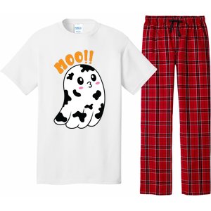 Moo! Cute Cow Boo Ghost Halloween Animal Pajama Set