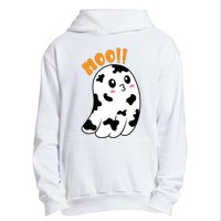 Moo! Cute Cow Boo Ghost Halloween Animal Urban Pullover Hoodie