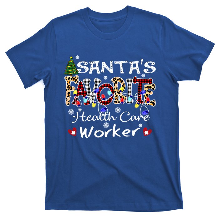 Merry Christmas Crew Rn Santas Favorite Health Care Worker Gift T-Shirt