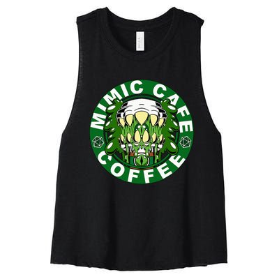 Mimic Cafe Coffee Women's Racerback Cropped Tank