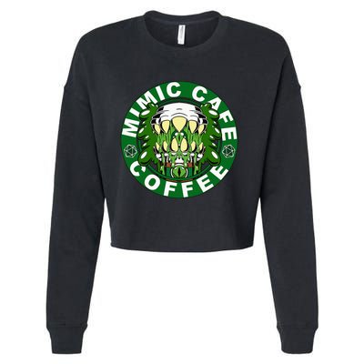 Mimic Cafe Coffee Cropped Pullover Crew