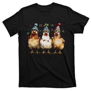 Merry Chickmas Chickens Funny Christmas Chicken Mom Lover T-Shirt