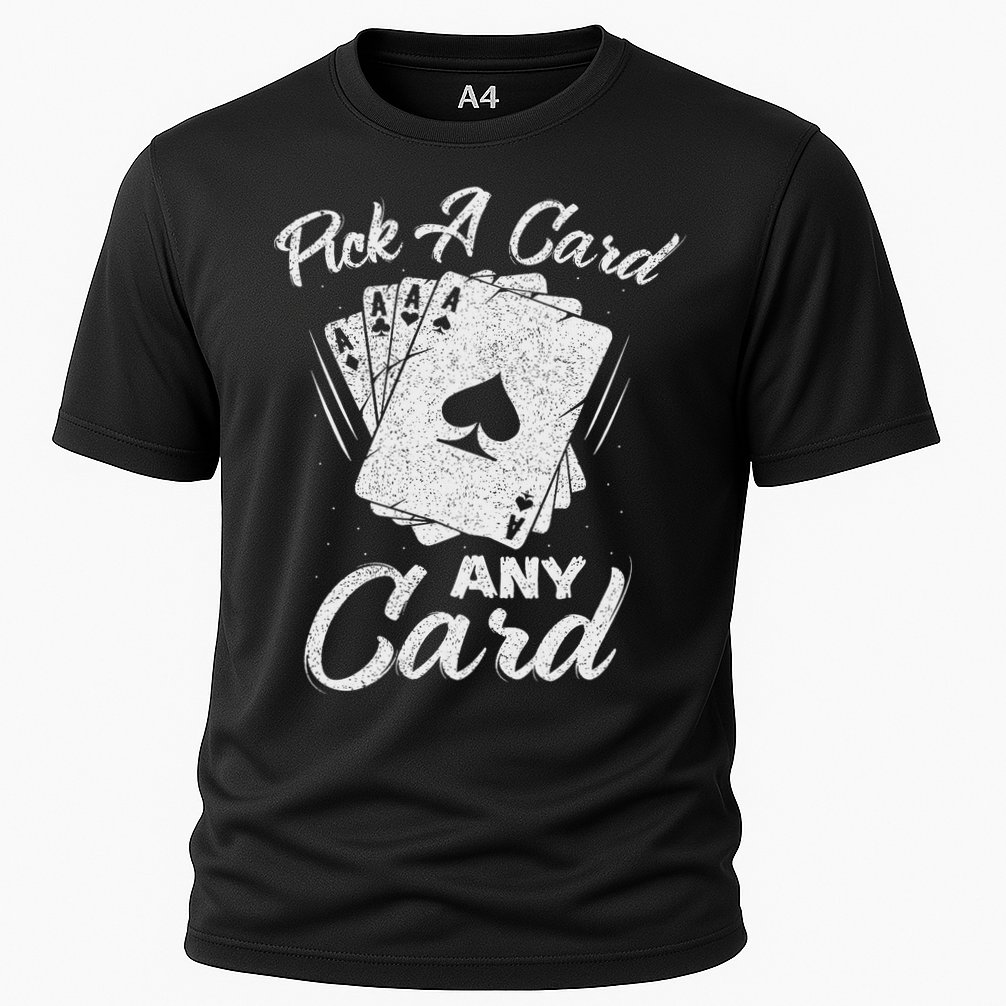 Magician Costume Card Tricks Pick A Card Any Card Cooling Performance Crew T-Shirt