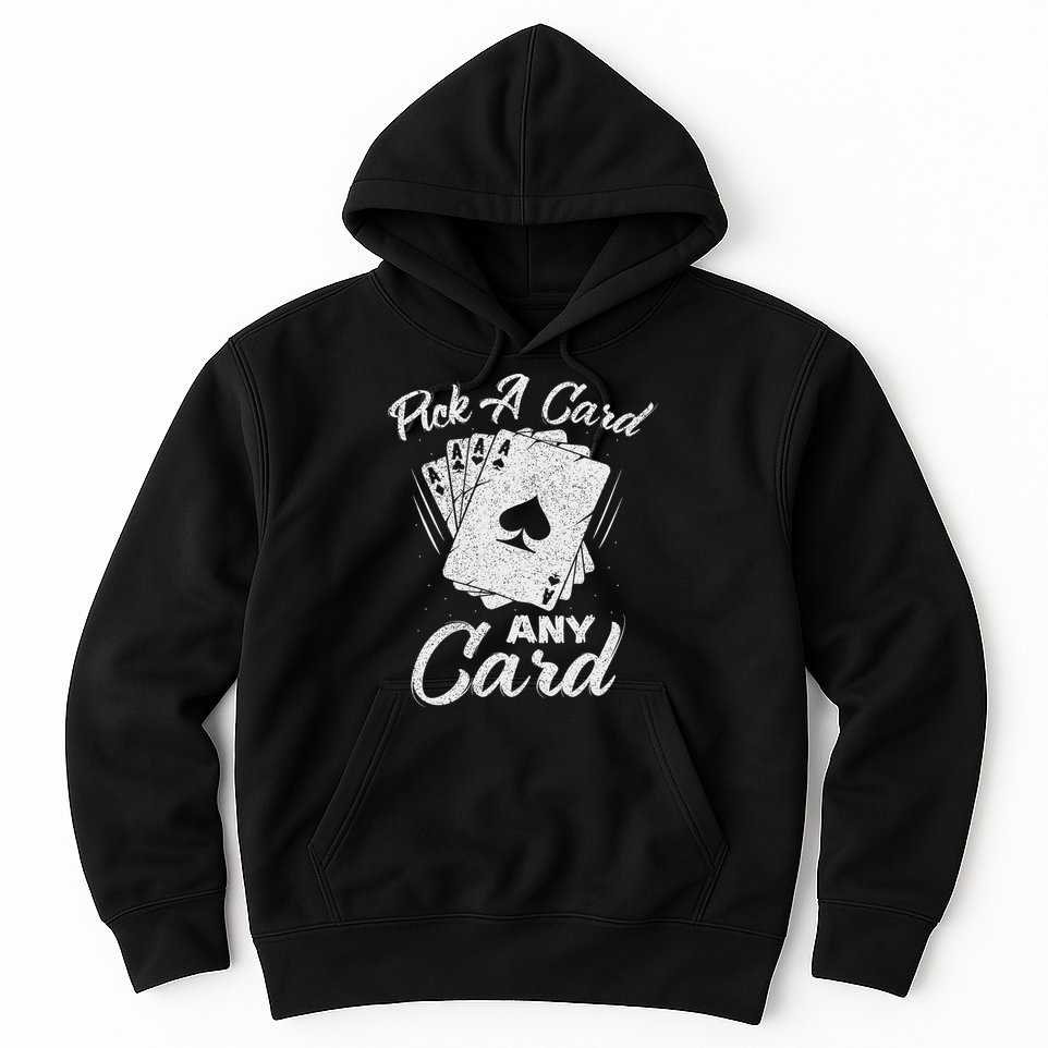 Magician Costume Card Tricks Pick A Card Any Card Hoodie