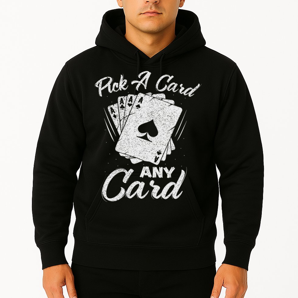 Magician Costume Card Tricks Pick A Card Any Card Hoodie