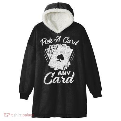 Magician Costume Card Tricks Pick A Card Any Card Hooded Wearable Blanket