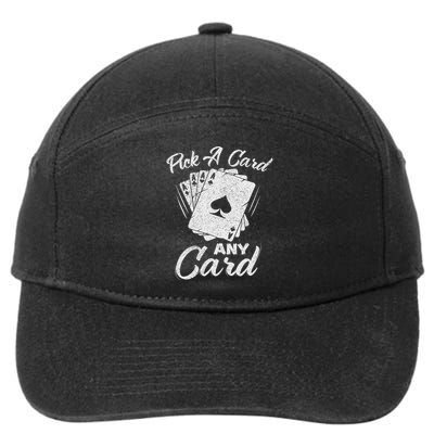 Magician Costume Card Tricks Pick A Card Any Card 7-Panel Snapback Hat